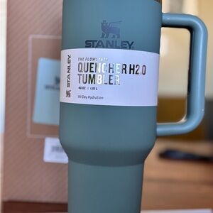 Stanley Green Insulated Tumbler with Large Capacity and Sturdy Handle